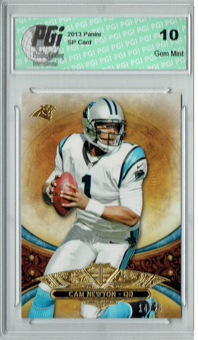 Cam Newton 2013 Topps Triple Threads #59 Super Short Print #14/25 Card PGI 10