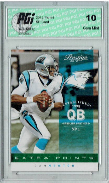 Cam Newton 2012 Prestige #25 SSP #19/25 Made Card PGI 10