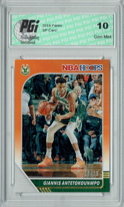 Giannis Antetokounmpo 2019 NBA Hoops #102 SSP #15/25 Card PGI 10