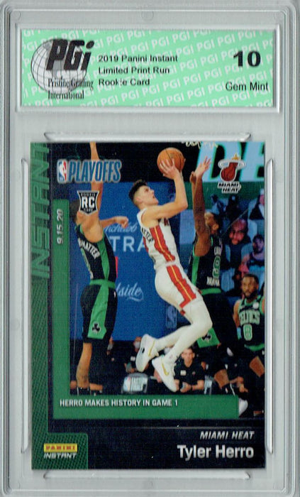 Tyler Herro 2020 Panini Instant #194 Only Ten Made Rookie Card PGI 10