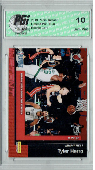 Tyler Herro 2019 Panini Instant #229 1 of 500 Made Rookie Card PGI 10