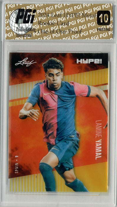Lamine Yamal 2024 Leaf Metal HYPE! #HM-09 Gold 1/1 Proof Rookie Card PGI 10