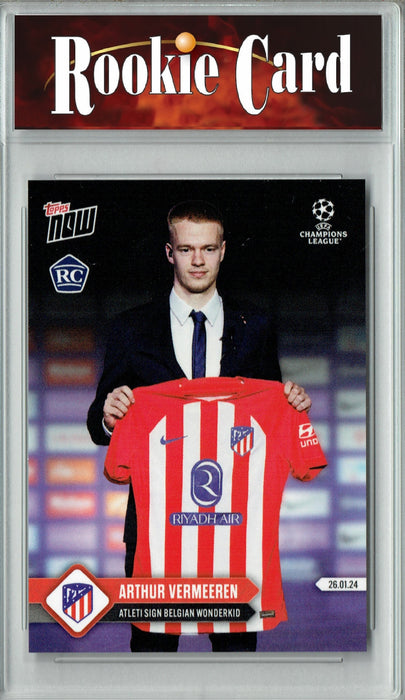 Certified Mint+ Arthur Vermeeren 2024 Topps Now #89 Belgian Wunderkid Rookie Card Atleti