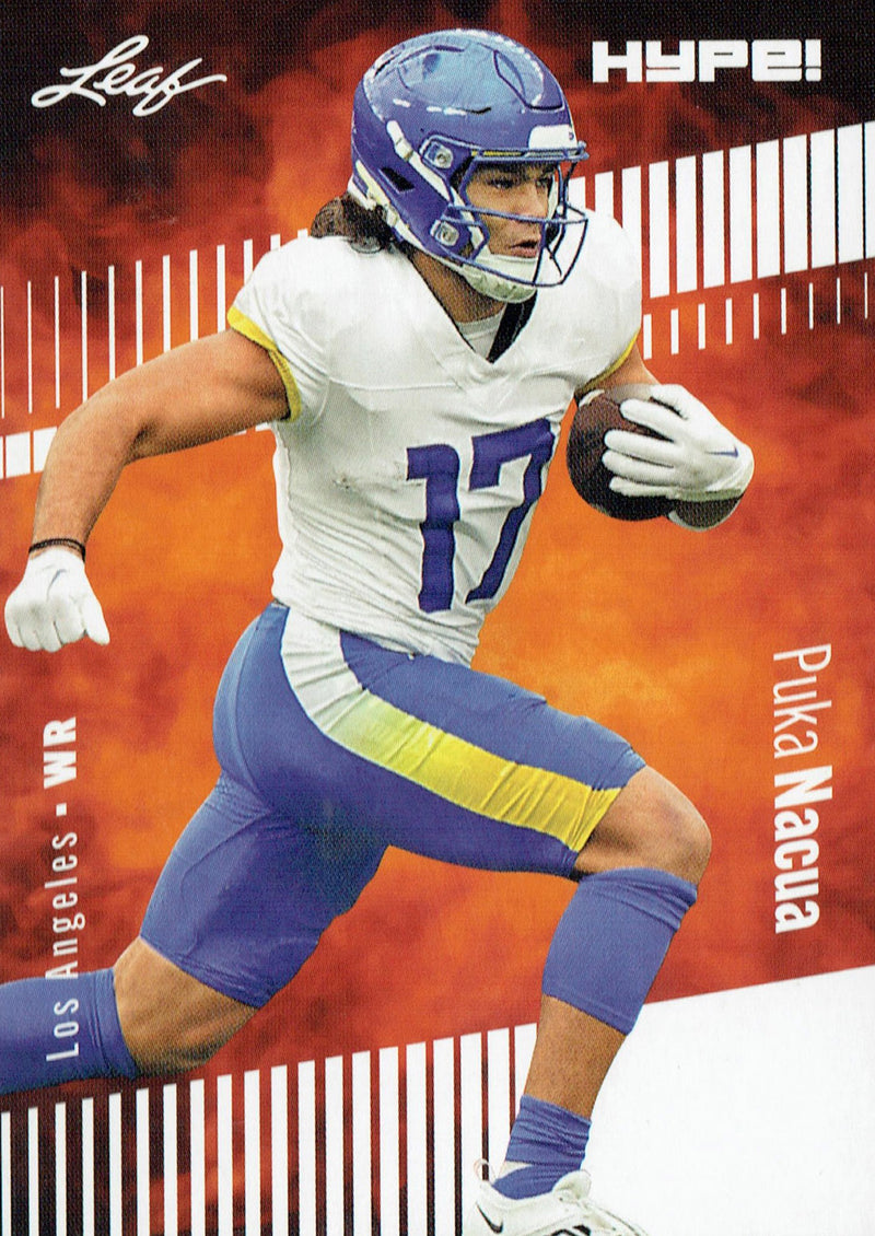 Mint Puka Nacua 2023 Leaf HYPE #132A Just 5000 Ever Made Rookie Card LA Rams