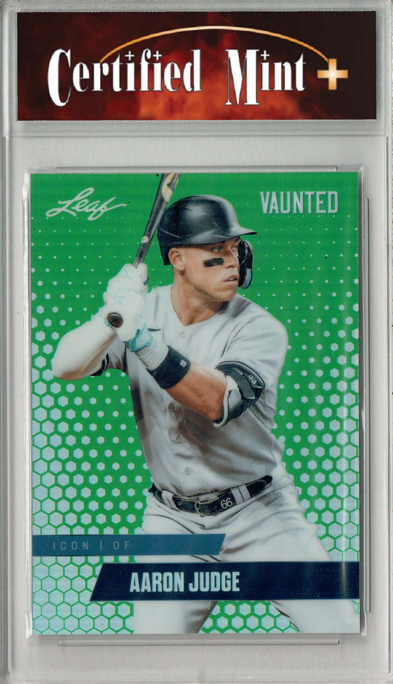 Certified Mint+ Aaron Judge 2024 Leaf Vaunted Metal #VM-20 Green 5 Made Rare Card New York Yankees