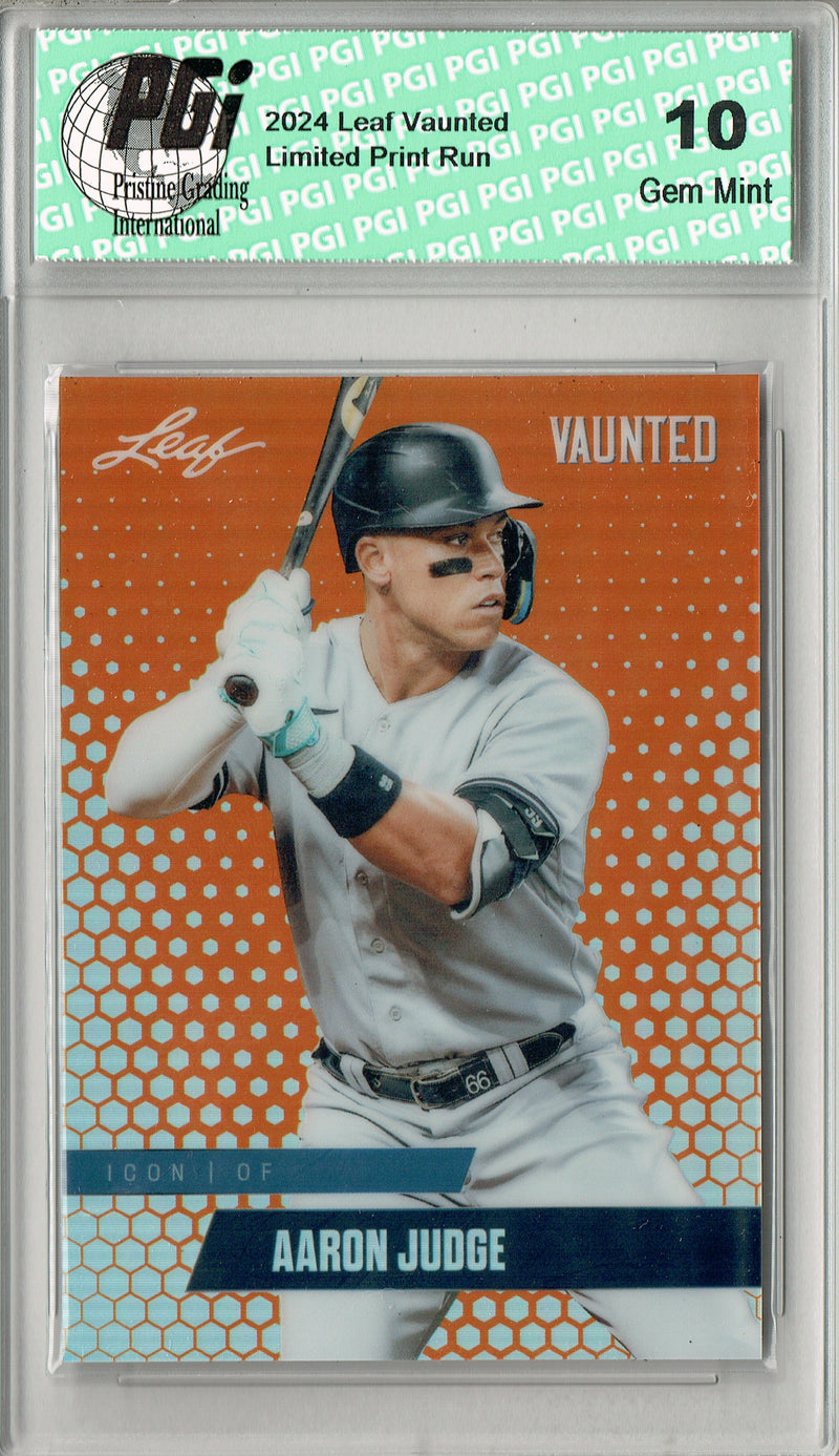 Aaron Judge 2024 Leaf Vaunted Metal #VM-20 Orange 3 Made Rare Card PGI 10