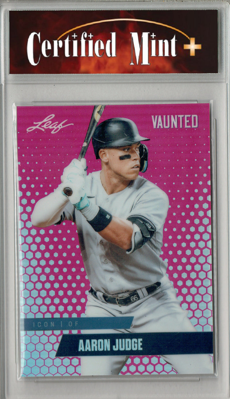 Certified Mint+ Aaron Judge 2024 Leaf Vaunted Metal #VM-20 Pink 10 Made Rare Card New York Yankees