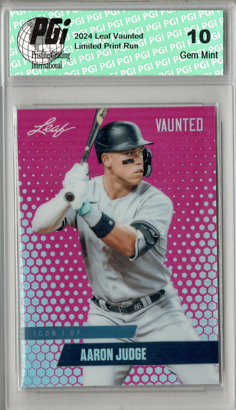 Aaron Judge 2024 Leaf Vaunted Metal #VM-20 Pink 10 Made Rare Card PGI 10