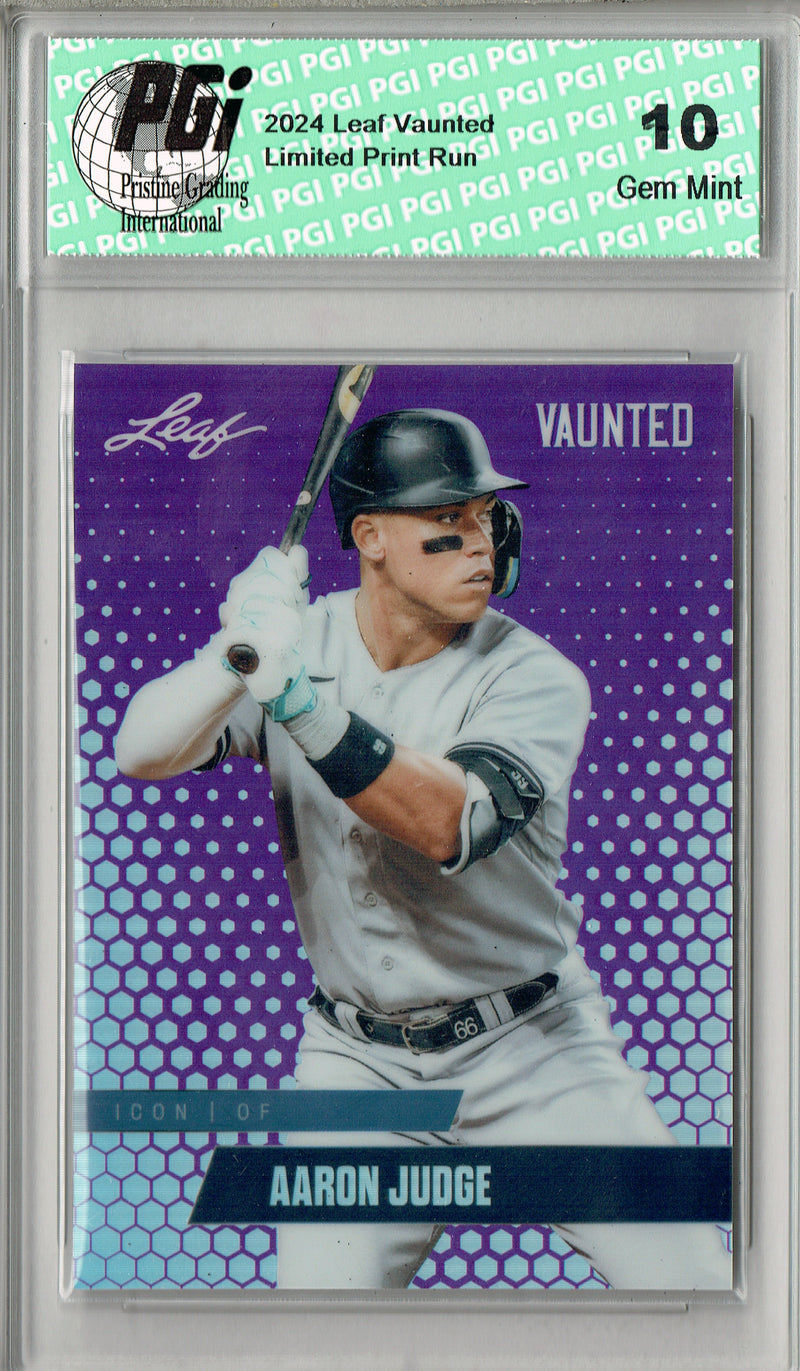 Aaron Judge 2024 Leaf Vaunted Metal #VM-20 Purple 15 Made Rare Card PGI 10