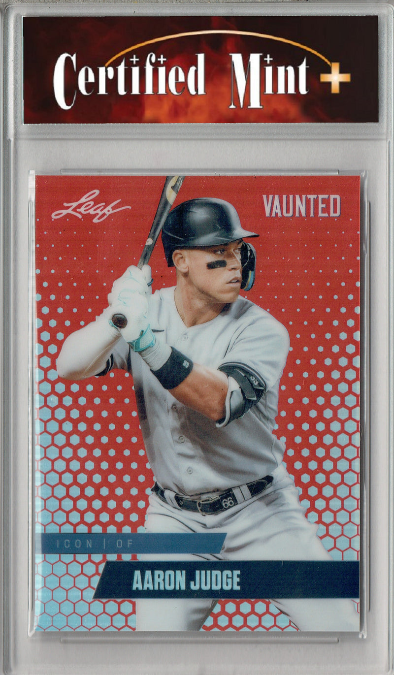 Certified Mint+ Aaron Judge 2024 Leaf Vaunted Metal #VM-20 Red #2 of 2 Made Rare Card New York Yankees