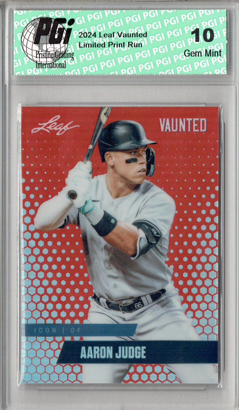 Aaron Judge 2024 Leaf Vaunted Metal #VM-20 Red #1 of 2 Made Rare Card PGI 10