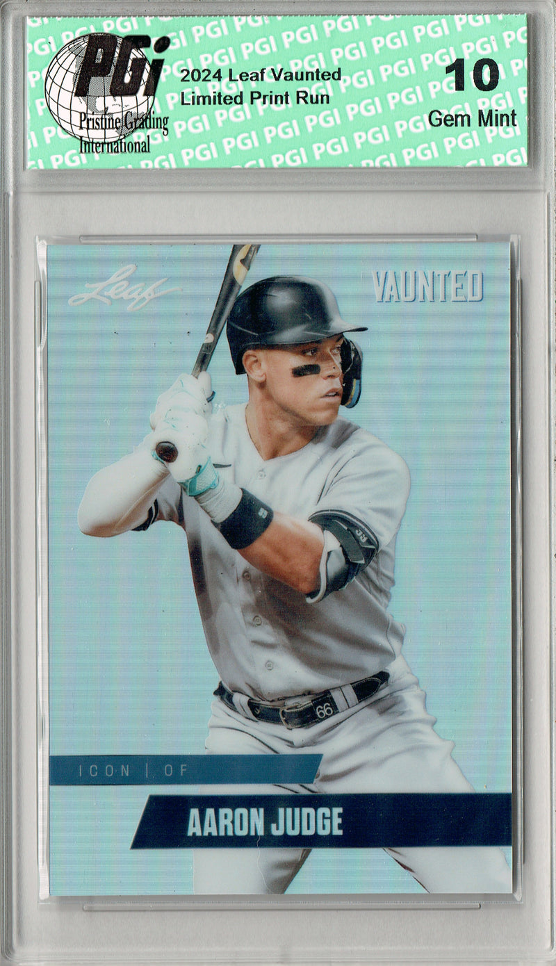 Aaron Judge 2024 Leaf Vaunted Metal #VM-20 Silver 25 Made Rare Card PGI 10