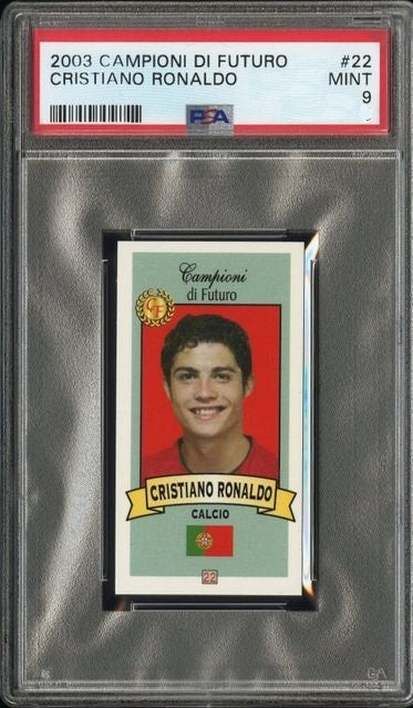 Cristiano Ronaldo PSA 9 2003 Campioni di Futuro #22 Red Back Rookie Card MINT