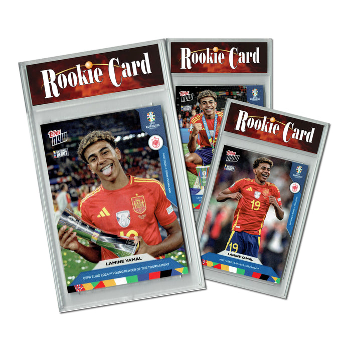 3) Certified Mint Lamine Yamal 2023-24 Topps Now Euro Cup Rookie Cards #62 #66 #67