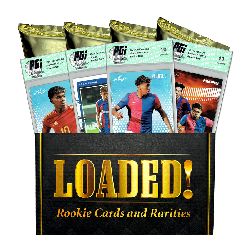 LOADED! PGI 10 Lamine Yamal Collector's Box: 4 Rookie Cards Leaf HYPE & Leaf Vaunted Soccer Rookie Cards