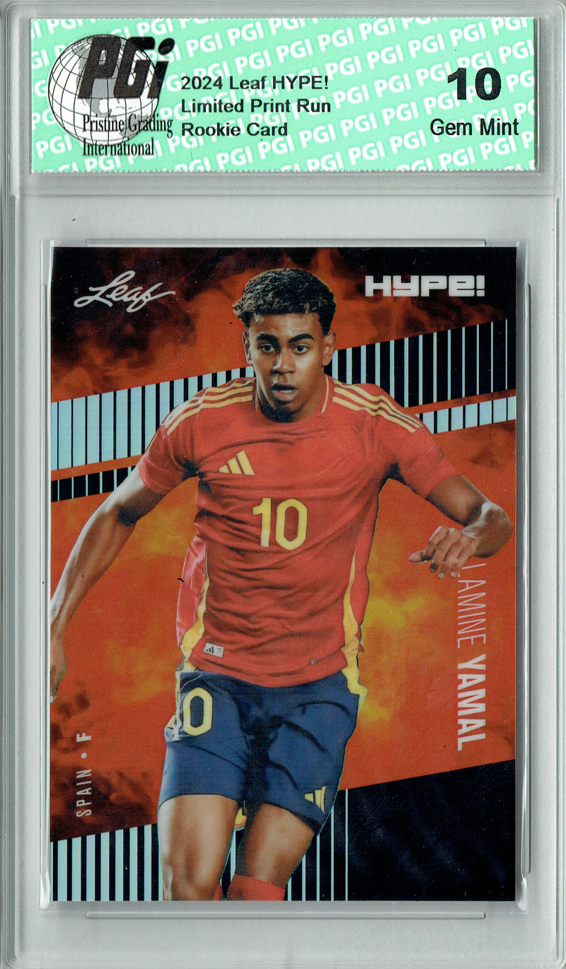 Lamine Yamal 2024 Leaf HYPE! Metal #HM-10 Black Only 7 Made Rookie Card PGI 10