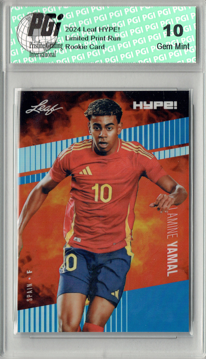 Lamine Yamal 2024 Leaf HYPE! Metal #HM-10 Blue Only 20 Made Rookie Card PGI 10