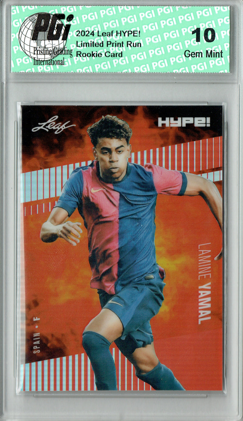 Lamine Yamal 2024 Leaf HYPE! Metal #HM-09 Red 2/2 Made Rookie Card PGI 10