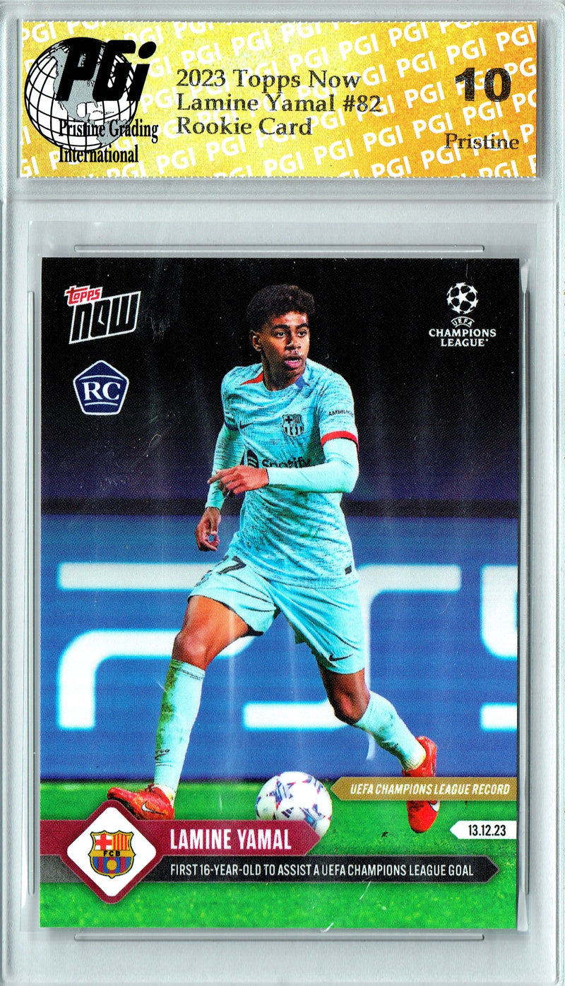 Lamine Yamal 2023 Topps Now #82 PRISTINE Rookie Card PGI 10