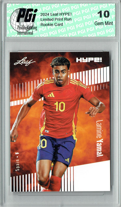 Lamine Yamal 2024 Leaf HYPE! #164A Only 5000 Made Rookie Card PGI 10
