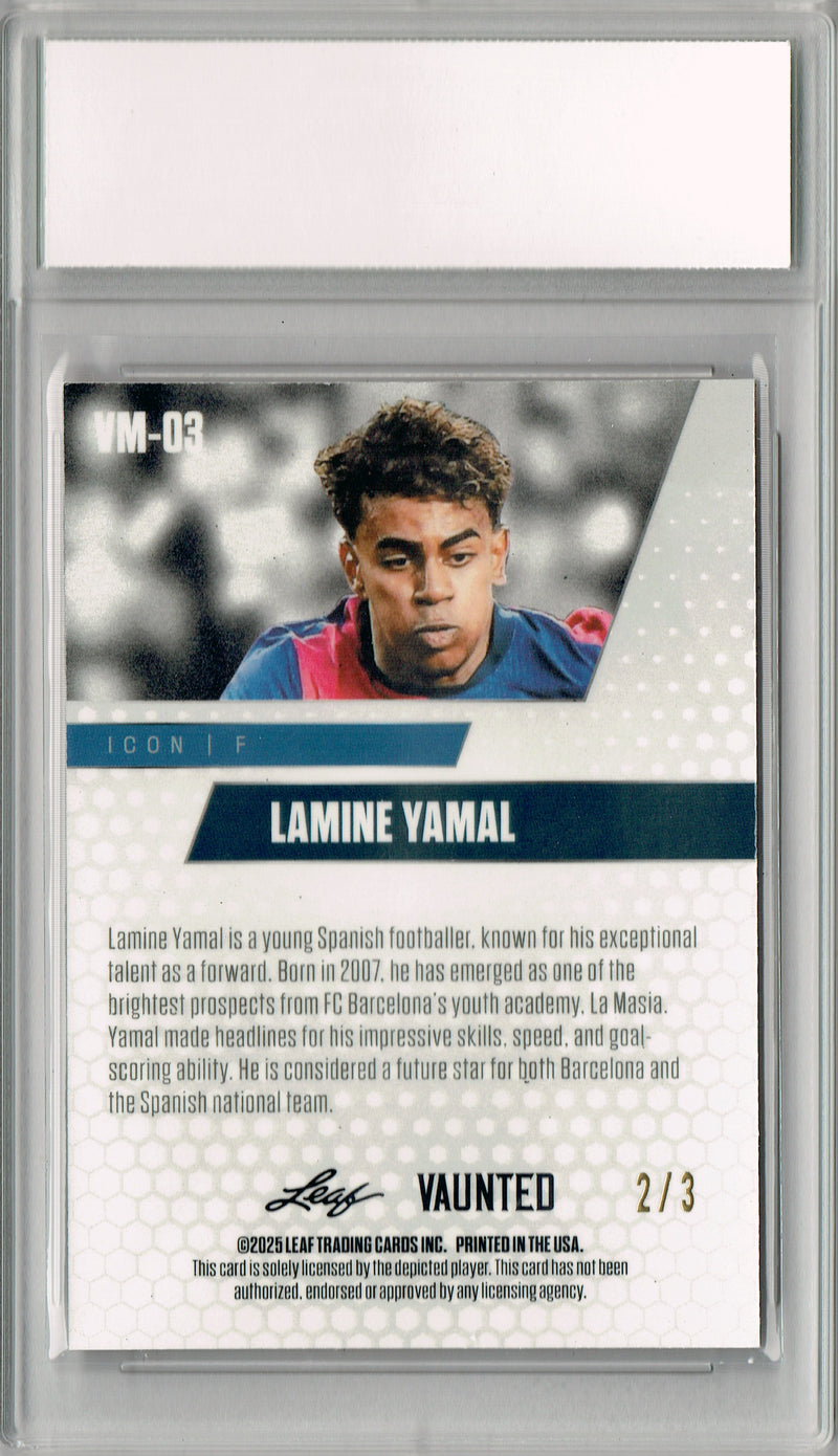 Lamine Yamal 2025 Leaf Vaunted Metal #VM-03 Orange 3 Made Rare Card PGI 10