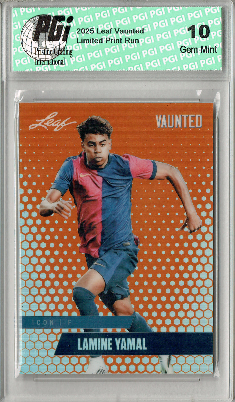 Lamine Yamal 2025 Leaf Vaunted Metal #VM-03 Orange 3 Made Rare Card PGI 10