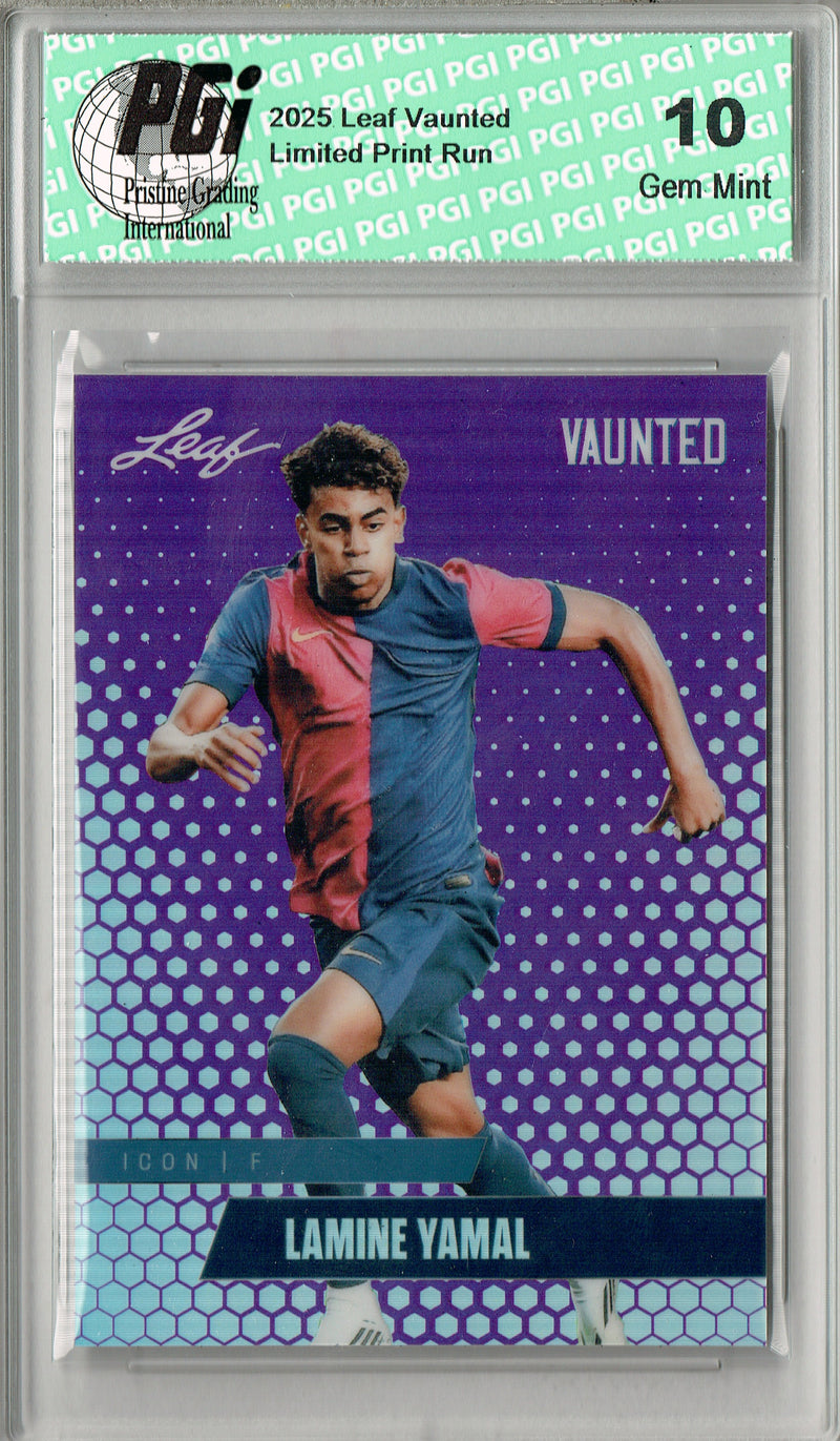 Lamine Yamal 2025 Leaf Vaunted Metal #VM-03 Purple 15 Made Rare Card PGI 10
