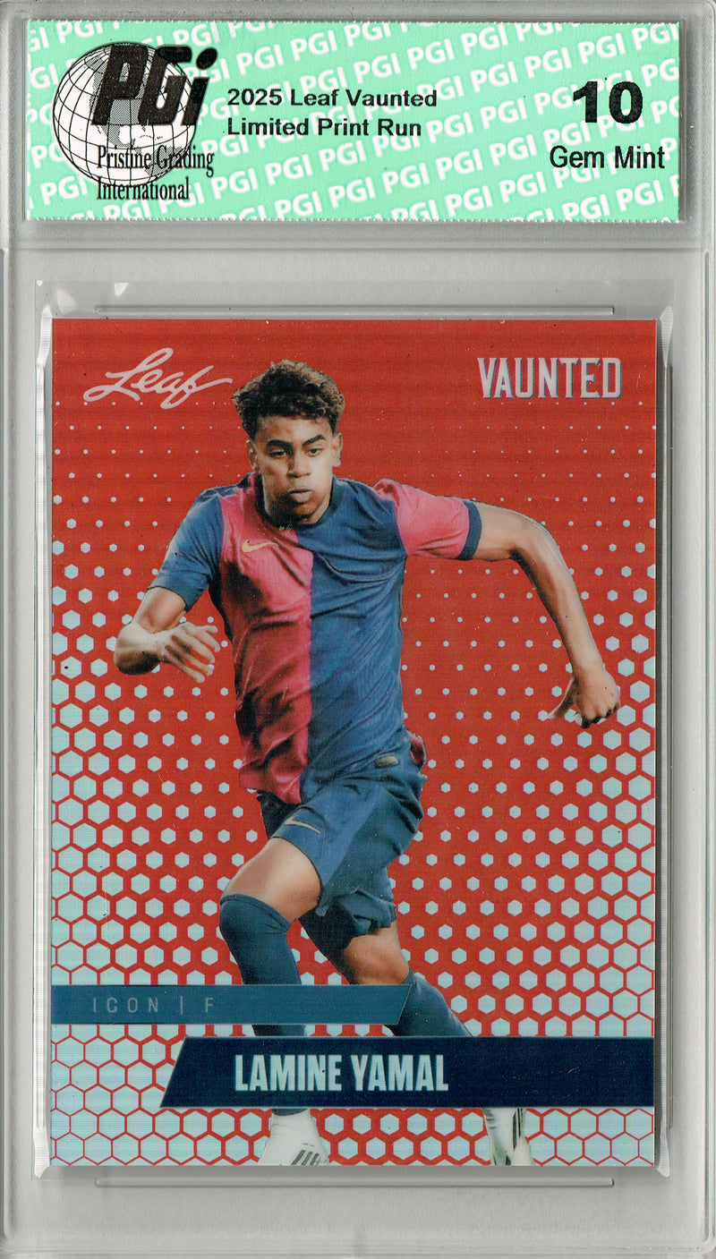 Lamine Yamal 2025 Leaf Vaunted Metal #VM-03 Red #1 of 2 Made Rare Card PGI 10