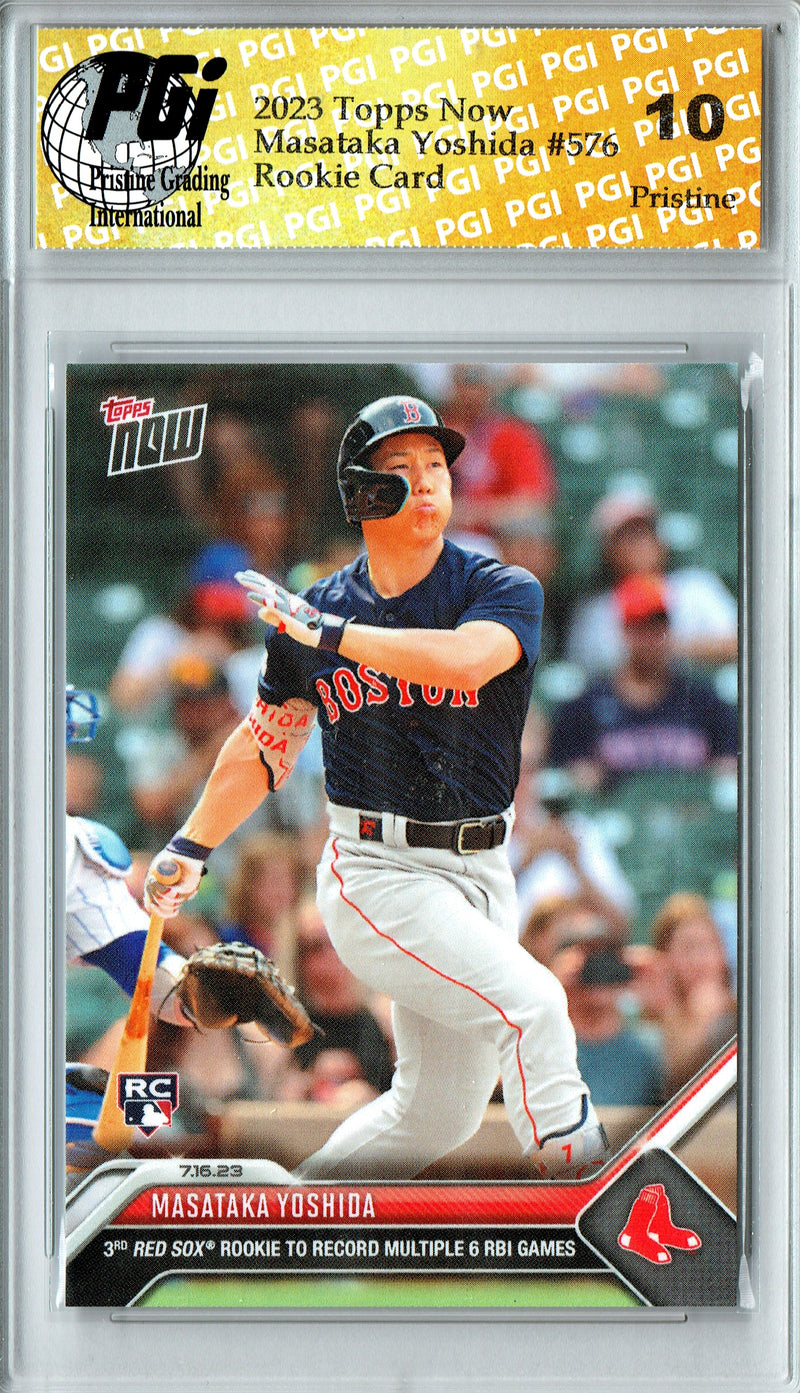 Masataka Yoshida 2023 Topps Now #576 PRISTINE Rookie Card PGI 10