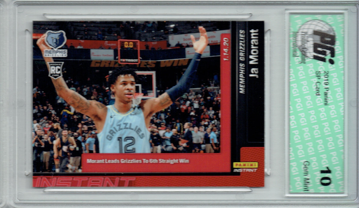 Ja Morant 2019 Panini Instant #68 1 of 125 6th Straight Win Rookie Card PGI 10