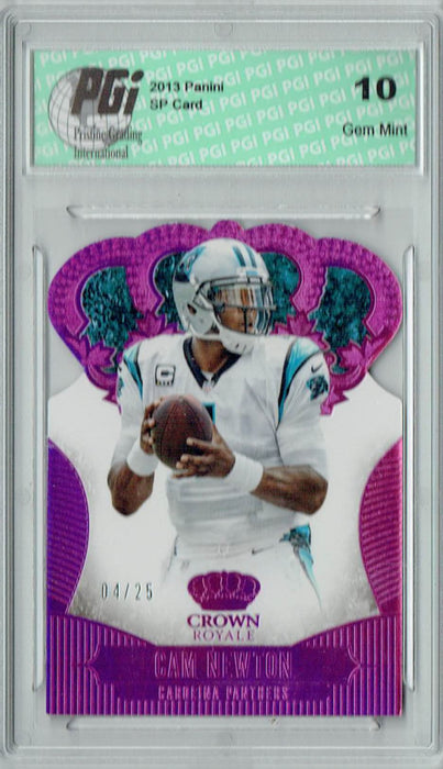 Cam Newton 2013 Crown Royale #19 Super Short Print #4/25 Card PGI 10