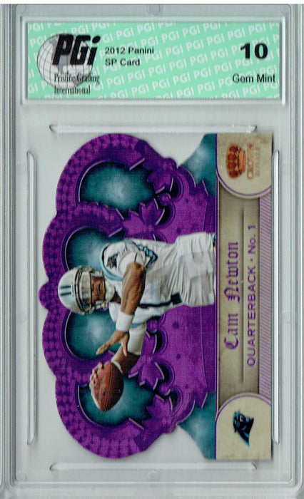 Cam Newton 2012 Crown Royale #76 Super Rare Purple Foil #6/25 Card PGI 10