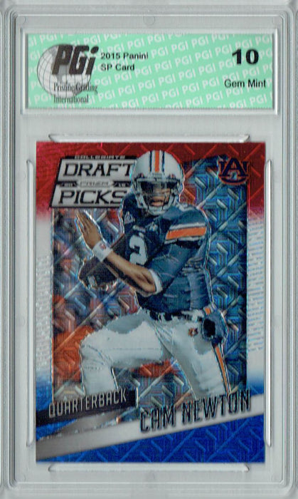 Cam Newton 2015 Prizm Draft #23 SSP #6/25 Card PGI 10