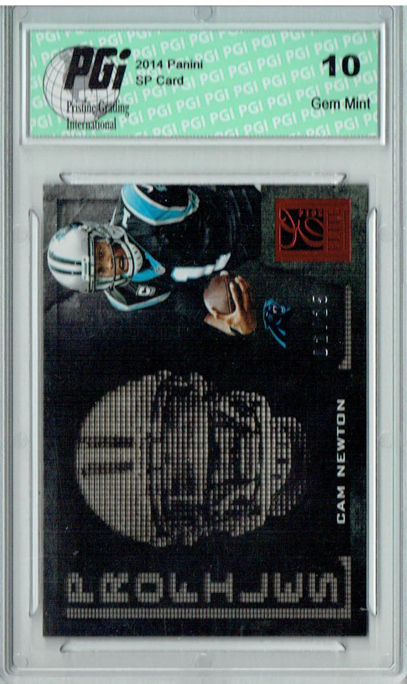 Cam Newton 2014 Elite #3 Rare SSP #2/25 Card PGI 10