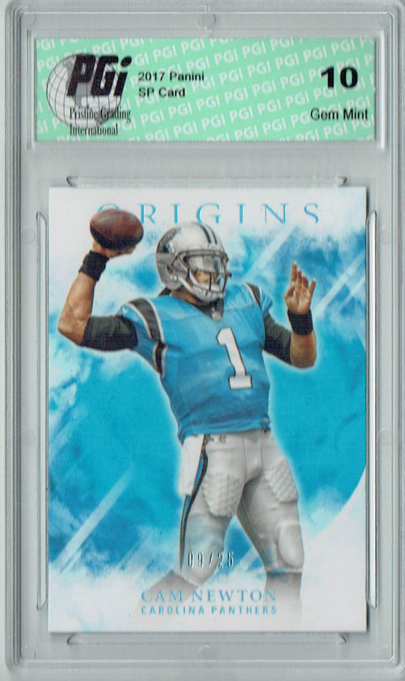 Cam Newton 2017 Origins #2 Super Short Print #9/25 Card PGI 10