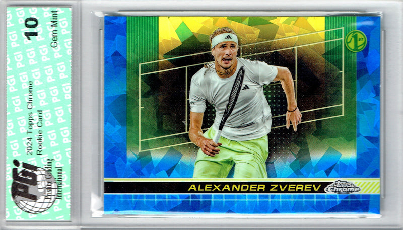 Alexander Zverev Rookie Card 2024 Topps Chrome #74 Sapphire, PGI 10, Germany Tennis