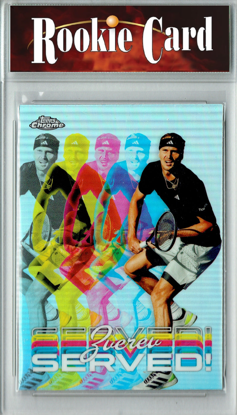 Alexander Zverev Rookie Card 2024 Topps Chrome #SER-AZ Served!, Certified Mint+ Condition, Germany Tennis
