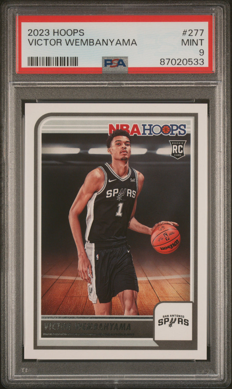 PSA 9 Victor Wembanyama 2023 NBA Hoops #277 San Antonio Spurs Rookie Card