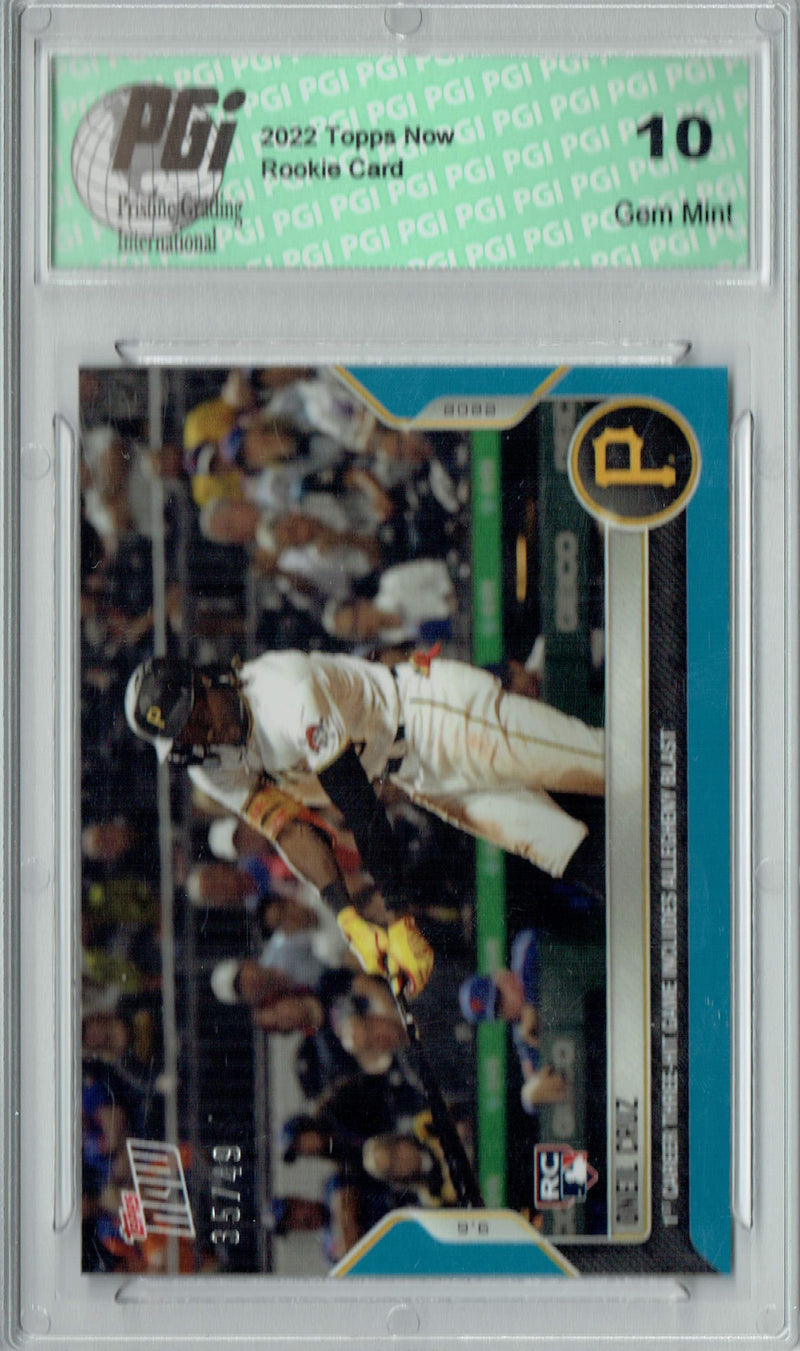 Oneil Cruz 2022 Topps Now  #848 Blue SP #35/49 Rookie Card PGI 10