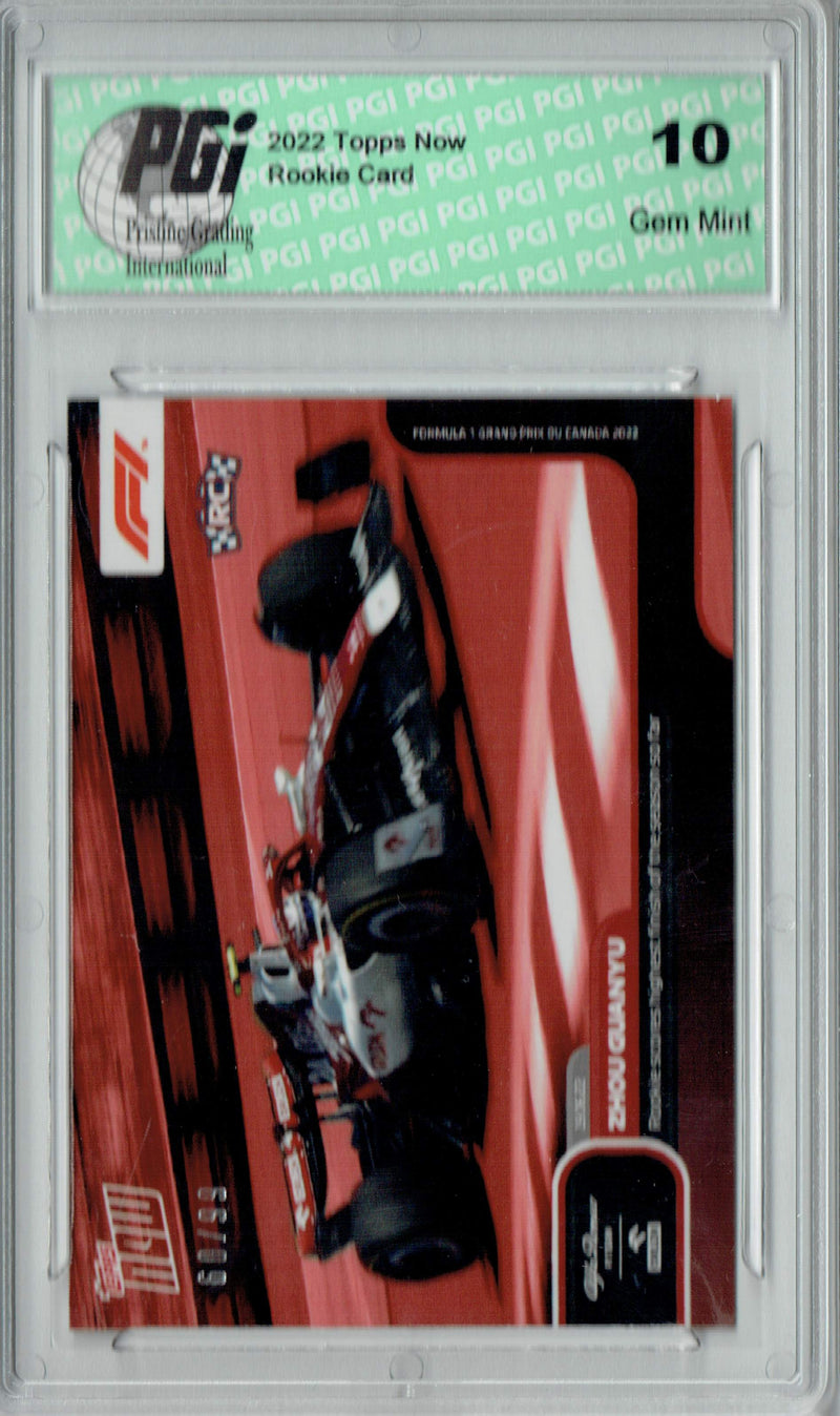 Zhou Guanyu 2022 Topps Now #30 Red SP #60/99 Rookie Card PGI 10