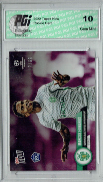 Marcus Edwards 2022 Topps Now #16 Purple SP #17/99 Rookie Card PGI 10