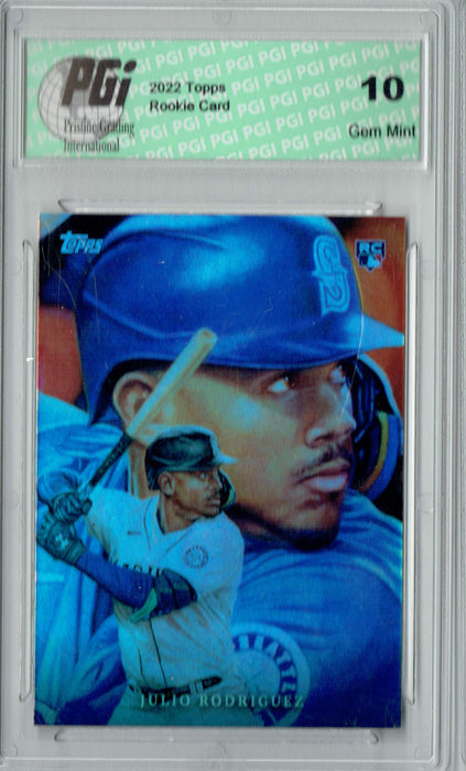 Julio Rodriguez 2022 Topps Now #8 SP #20/99 Rookie Card PGI 10