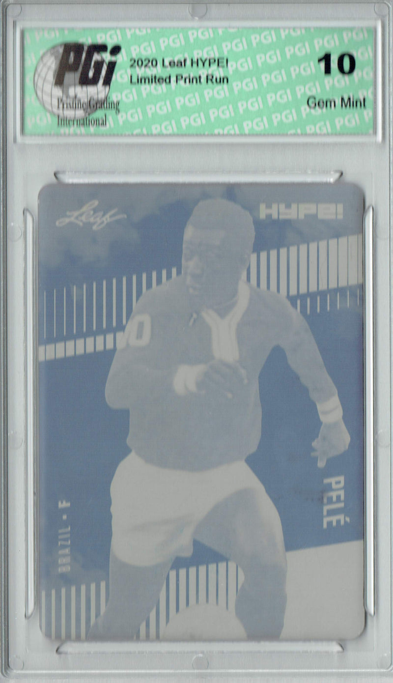 Pele 2020 LEAF HYPE! #45 Yellow Printing Plate 1 of 1 Trading Card PGI 10