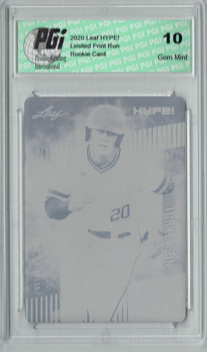 Spencer Torkelson 2020 LEAF HYPE! #41A Black Printing Plate 1 of 1 Rookie Card PGI 10