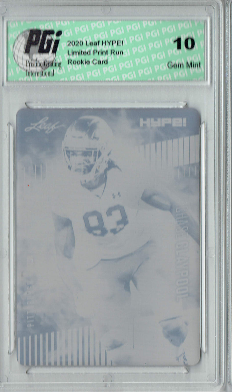 Chase Claypool Rookie Card Pittsburgh PGI 10 Gem Mint Football Trading Card 2020 LEAF HYPE! #40 Black Printing Plate 1 of 1