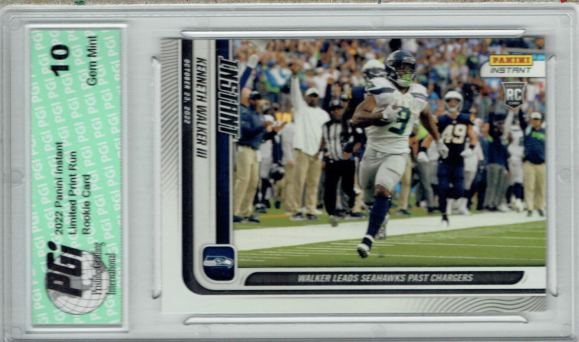 Kenneth Walker III 2022 Panini Instant #78 Just 252 Made! Rookie Card PGI 10