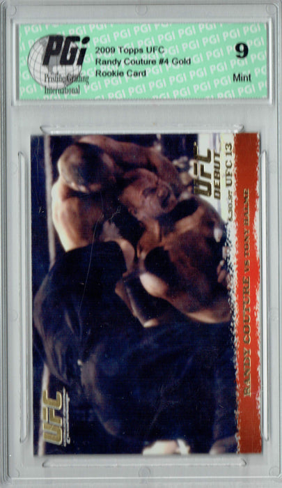 PGI 9 Randy Couture vs Tony Halme 2009 Topps UFC #4 Gold Rookie Card