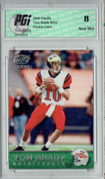 PGI 8 Tom Brady 2000 Pacific #403 Rookie Card