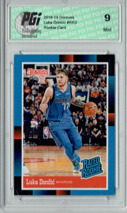 PGI 9 Luka Doncic 2018 Donruss #RR3 Retro Rated Rookie Card