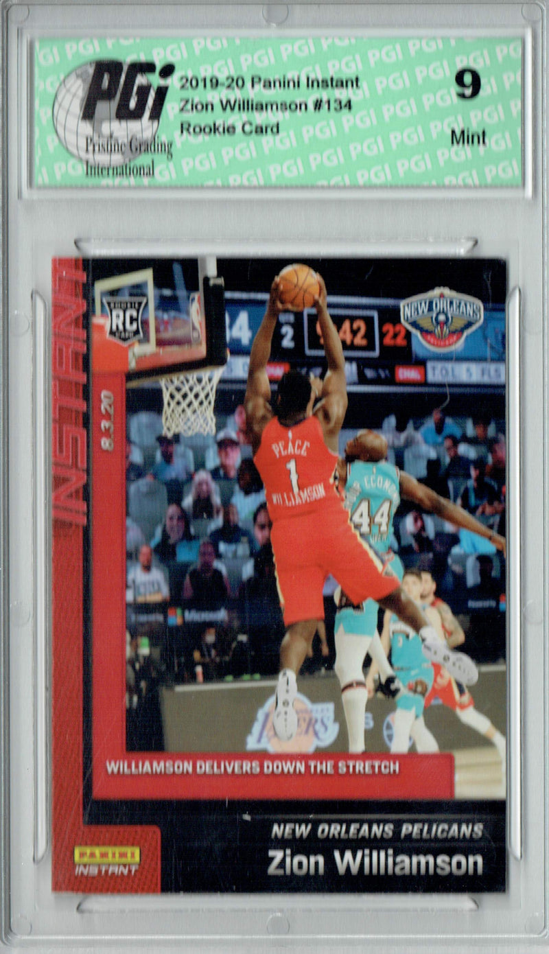 PGI 9 Zion Williamson 2019 Panini Instant #134 Rookie Card
